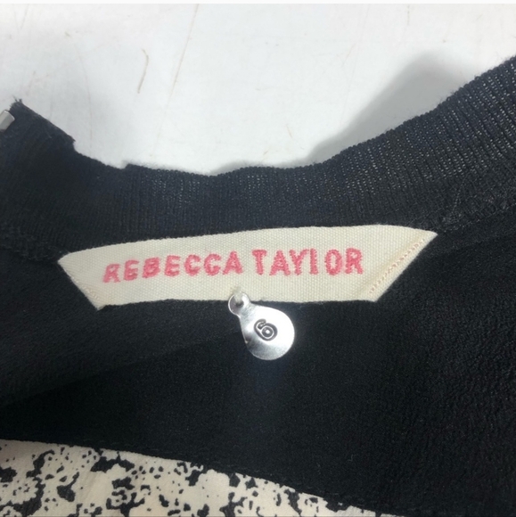 Rebecca Taylor Black and Gray Long Sleeve Top - Picture 8 of 11
